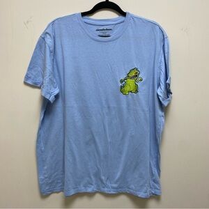 Nickelodeon Let The Good Vibes Flow Blue Graphic Embroidery T-Shirt XXL (19)